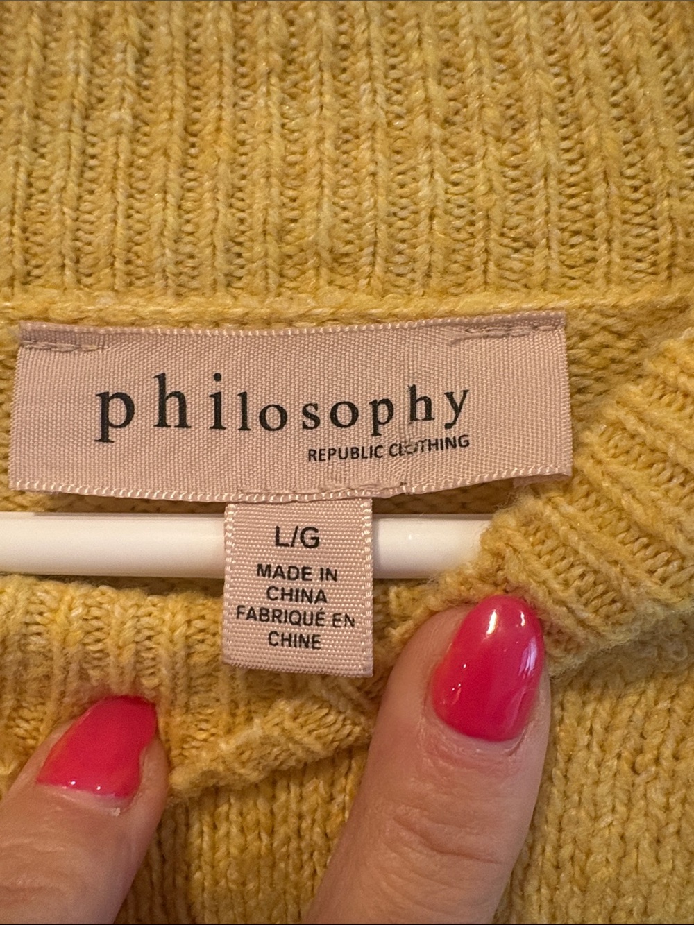 Philosophy Relaxed Crewneck Sweater in Mustard Yellow ptp 22 length 25 - Picture 2 of 5